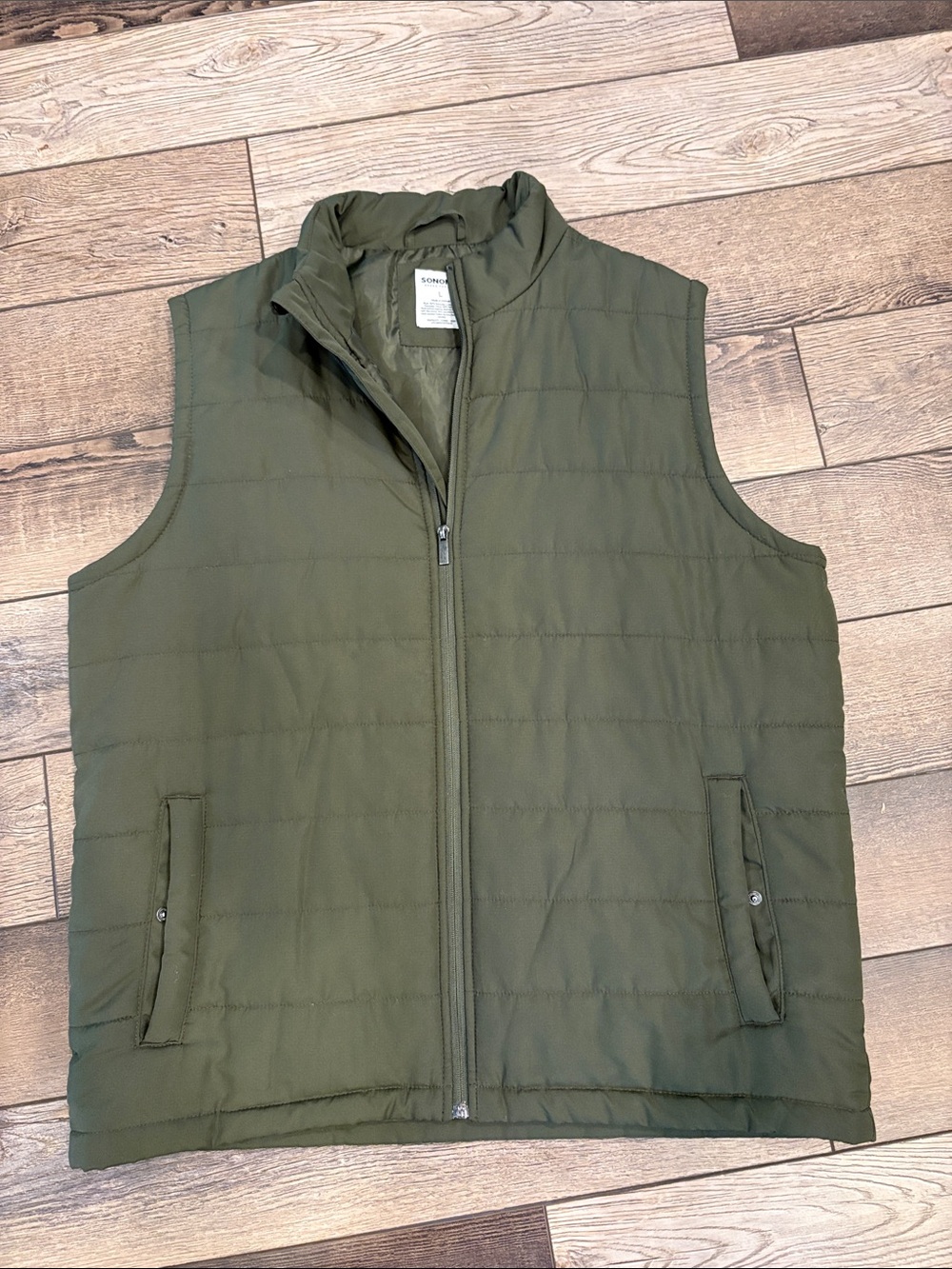 Sonoma Olive Quilted Puffer Vest